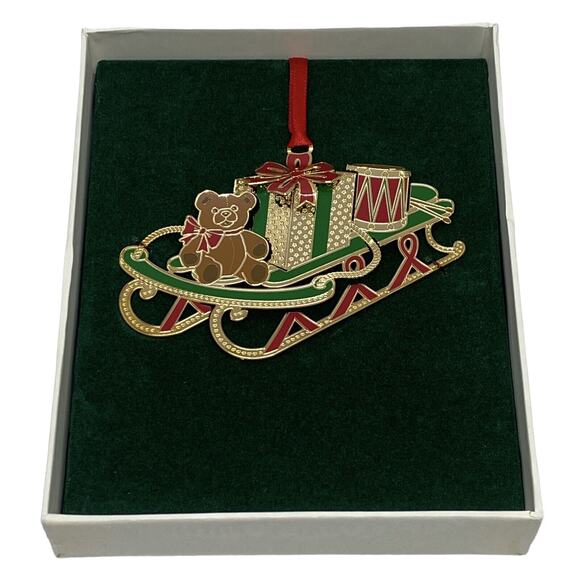 2010 Childs Sled Holiday Brass Ornament Collector’s Edition Sometimes Life Needs - Picture 2 of 12
